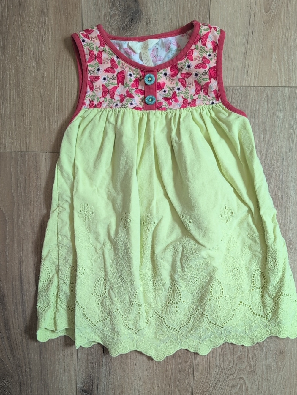 Matilda Jane Tunic Blouse - Lime Green And Pink
